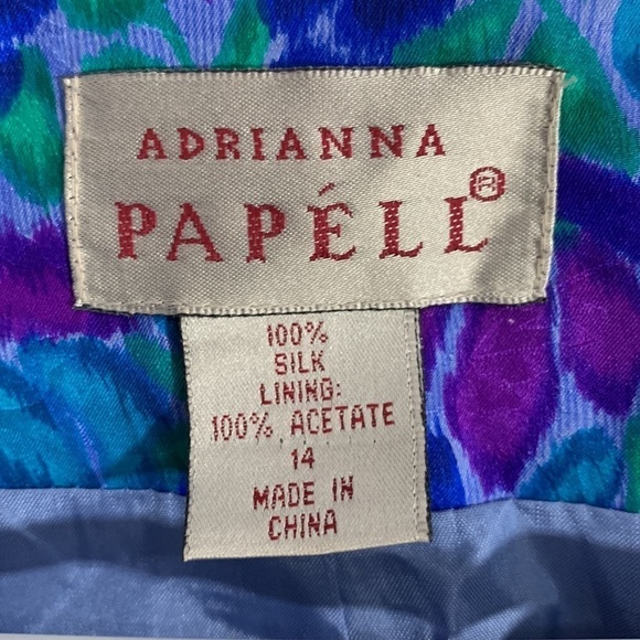 Adrianna Papell 100% Silk Lined Blazer, Size 14, great condition - Picture 3 of 5